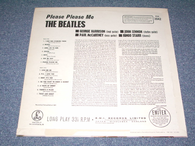 画像: THE BEATLES - PLEASE PLEASE ME ( YELLOW & BLACK Label : 7th Press Small STEREO "  / 1969 UK YELLOW PARLOPHONE  STEREO LP