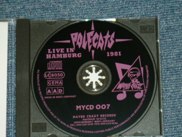 画像: POLECATS - LIVE IN HAMBURG 1981/ 1990's GERMAN ORIGINAL Used CD  