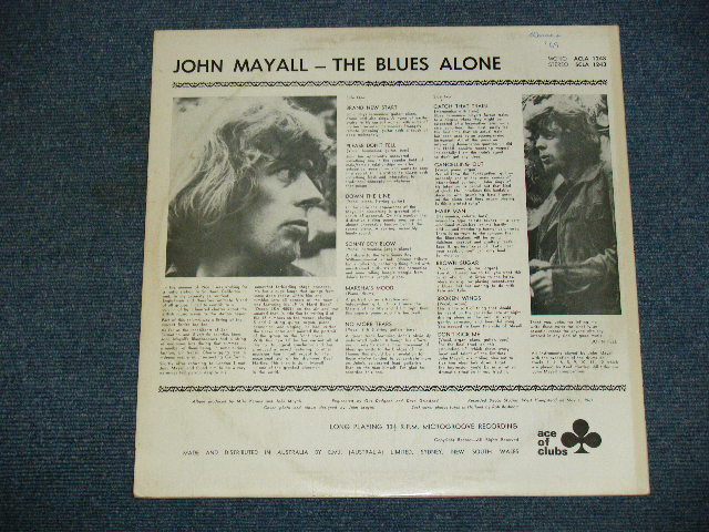 画像: JOHN MAYALL - THE BLUES ALONE  / 1967 AUSTRALIA  ORIGINAL STEREO  LP 