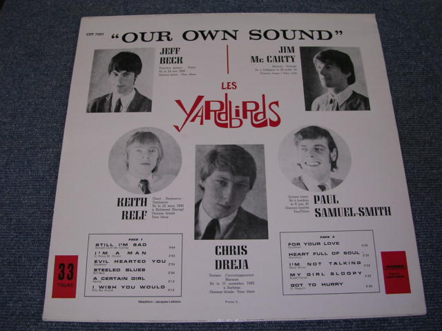 画像: THE YARDBIRDS - OUR OWN SOUND / 1983 FRANCE Reissue LP 