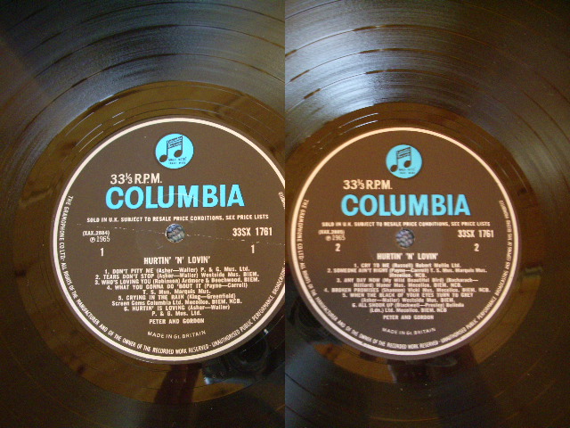 画像: PETER AND GORDON - SOMEWHERE (Ex/MINT-) / 1966 UK ENGLAND ORIGINAL "BLUE COLUMBIA" STEREO Used LP 