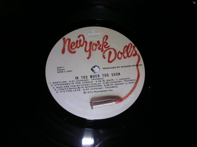 画像: NEW YORK DOLLS - TOO MUCH TOO SOON  / 1974 US ORIGINAL CUSTOM LABEL LP 