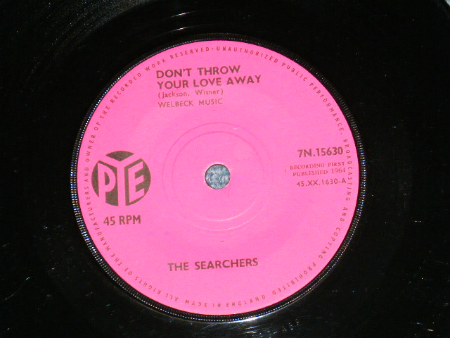 画像1: THE SEARCHERS - DON'T THROW YOUR LOVE AWAY   / 1964 UK ORIGINAL 7" Single 