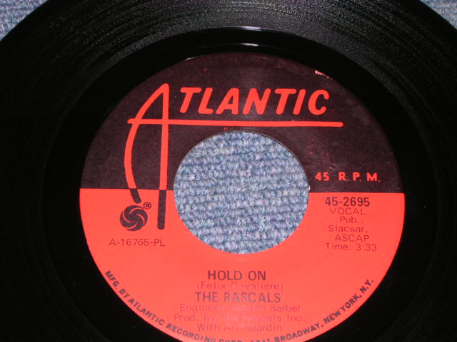 画像: RASCALS - HOLD ON / 1969 US ORIGINAL 7"45 Single With PICTURE SLEEVE