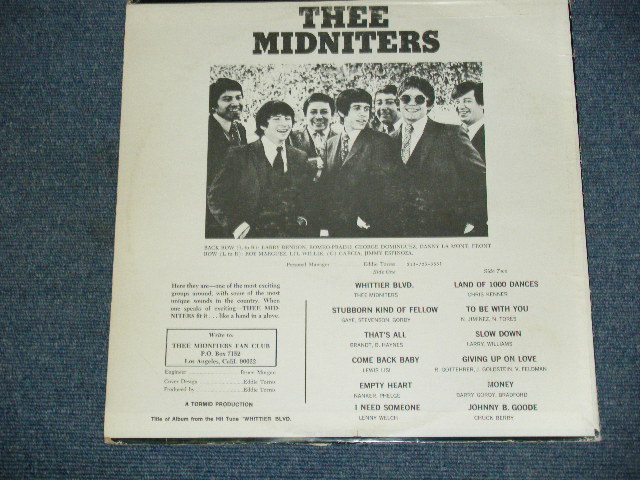 画像: THEE MIDNITERS - THEE MIDNITERS / 1965 US ORIGINAL Stereo LP