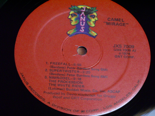 画像: CAMEL - MIRAGE (Ex+++/MINT-) / 1974 US AMERICA ORIGINAL "Label variation: Red labels with Janus head" Used LP