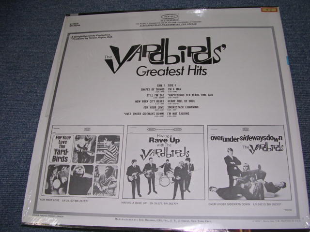 画像: THE YARDBIRDS - GREATEST HITS (1A/1A : MINT/MINT ) / 1966 US ORIGINAL STEREO LP With Shrink Wrap 