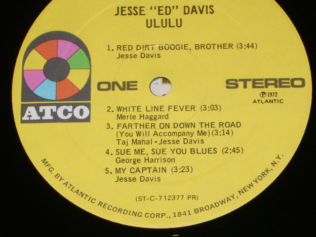 画像: JESSE ED DAVIS  - ULULU / 1972 US ORIGINAL LP 