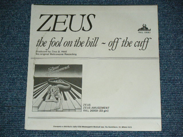 画像: ZEUS - THE FOLL ON THE HILL / 1978 ITALY ORIGINAL Used  7"Single  With PICTURE SLEEVE  