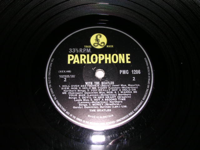 画像: THE BEATLES - WITH THE BEATLES ( MATRIX NUMBER  5N & 5N : "GOTTA HOLD" Regular Credit on BACK COVER  ) / UK YELLOW PARLOPHONE ORIGINAL MONO LP