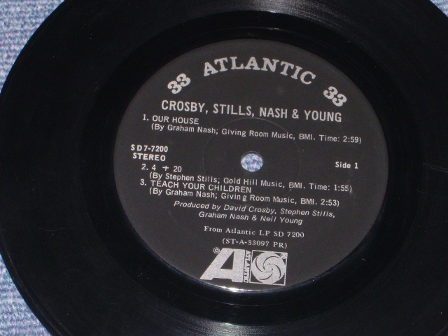 画像: CROSBY, STILLS, NASH & YOUNG - DE JAVU ( JUKE BOX EP )  / 1970 US ORIGINAL  7"EP With PICTURE SLEEVE