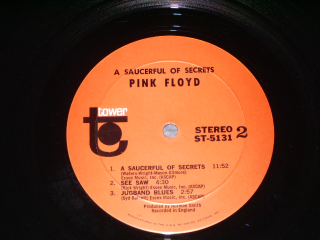 画像: PINK FLOYD, THE  - A SAUSERFUL OF SECRETS ( Ex+++/MINT- )/ 1968 US ORIGINAL 1st PRESS Label LP 
