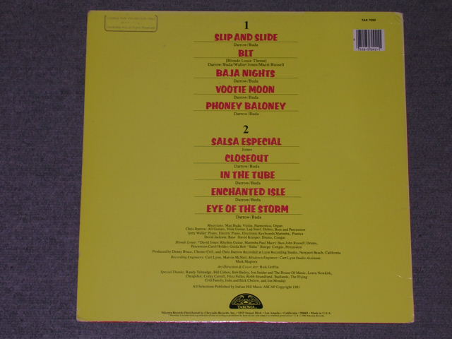 画像: CHRIS DARROW-MAX BUDA  -  EYE OF THE STORM / 1981 US ORIGINAL LP