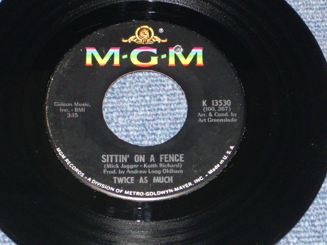 画像1: TWICE AS MUCH - SITTIN' ON A FENCE  / 1966 US ORIGINAL 7"45 Single