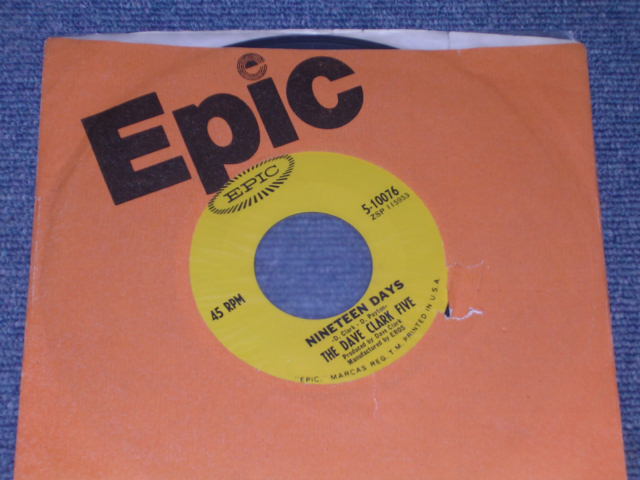 画像: DAVE CLARK FIVE - NINETEEN DAYS /  1966 US ORIGINAL 7"SINGLE With PICTURE SLEEVE