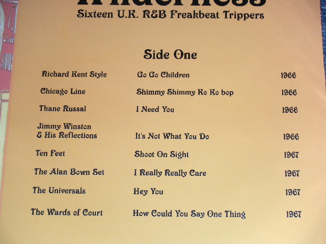 画像: v.a. OMUNIBUS  - ECHOES FROM THE WILDERNESS : Sixteen UK R&B Freakbeat Trippers / 1990's EU BOOT LP Brand New Limited 400 Copies DEAD STOCK 
