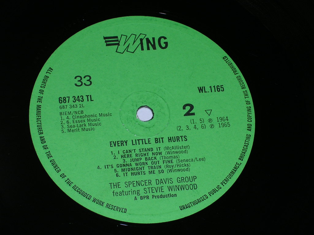画像: SPENCER DAVIS GROUP - EVERY LITTLE BIT HURTS ( REISSUE of THEIR FIRST ALBUM )  /  1968 UK  MONO LP 
