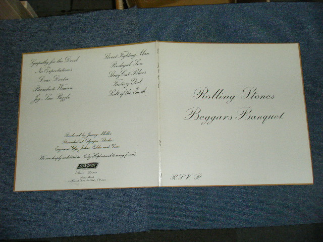 画像:  THE ROLLING STONES - BEGGARS BANQUET ( MATRIX # XZAL-8476 A /XZAL-8477 B : Ex++/MINT- )/ 1974? US ORIGINAL 2nd Press Non-Credit Back Cover  LP 