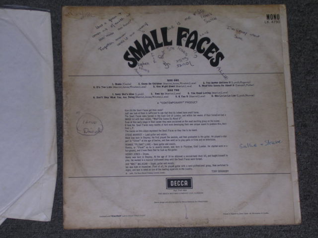 画像: SMALL FACES - SMALL FACES   /  1966 UK ORIGINAL Matrix No. 5A/3A  LP