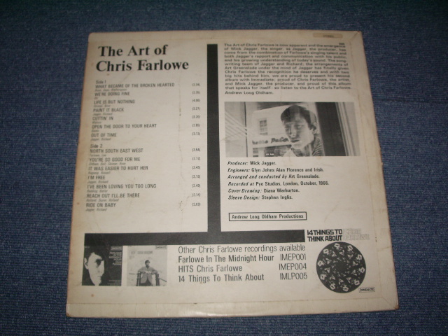 画像: CHRIS FARLOWE - THE ART OF CHRIS FARLOWE / 1966 UK ORIGINAL MONO LP