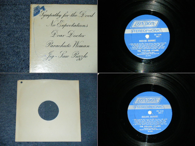 画像:  THE ROLLING STONES - BEGGARS BANQUET ( MATRIX # XZAL-8476-A/XZAL-8477-B  )/ 1968 US ORIGINAL LP 