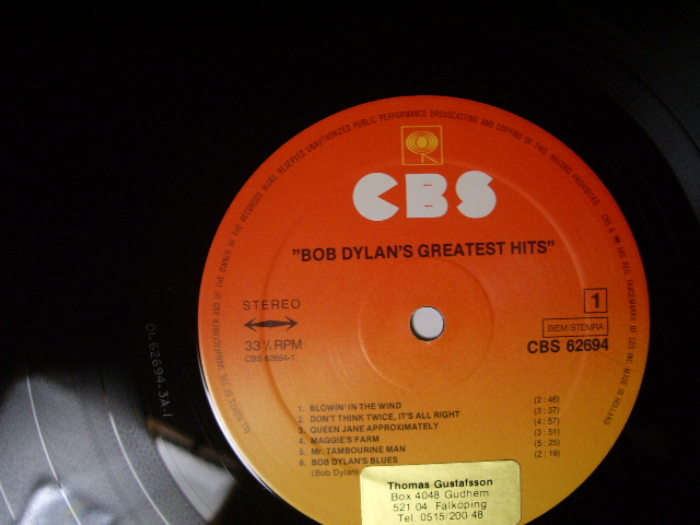 画像: BOB DYLAN - GREATEST HITS  /  HOLLAND 2nd Press ? LP 
