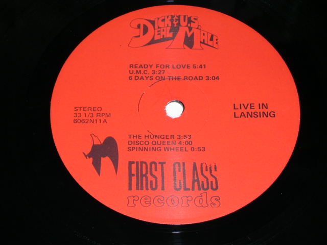 画像: DICK DEAL & U.S. MALE - LIVE IN LANSING / 1972(?) US ORIGINAL LP