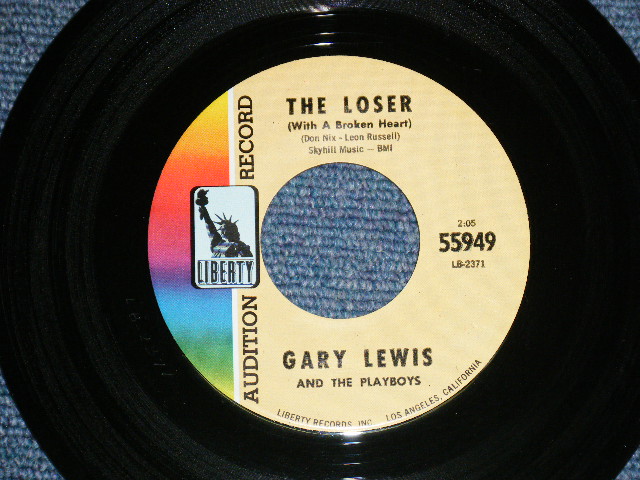 画像: GARY LEWIS & THE PLAYBOYS - THE LOOSER /1967  US ORIGINAL PROMO  7"SINGLE + PICTURE SLEEVE 