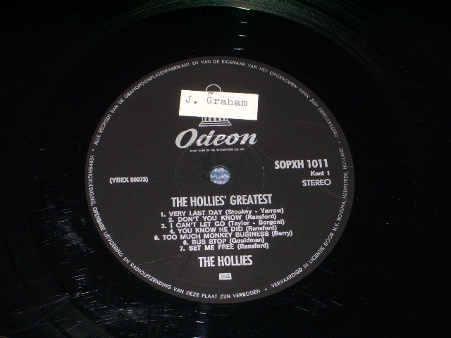 画像: THE HOLLIES - THE HOLLIES' GREATEST   / 190s  HOLLAND ORIGINAL  STEREO  LP 