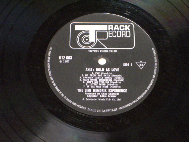 画像: JIMI HENDRIX- AXIS : BOLD AS LOVE / 1967 UK ORIGINAL MONO  LP 