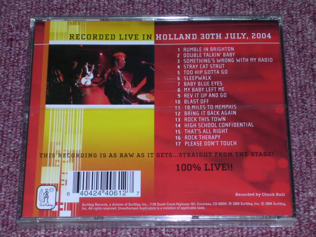 画像: STRAY CATS - RECORDED LIVE IN HOLLAND 30TH JULY / 2004 US ORIGINAL Sealed CD  