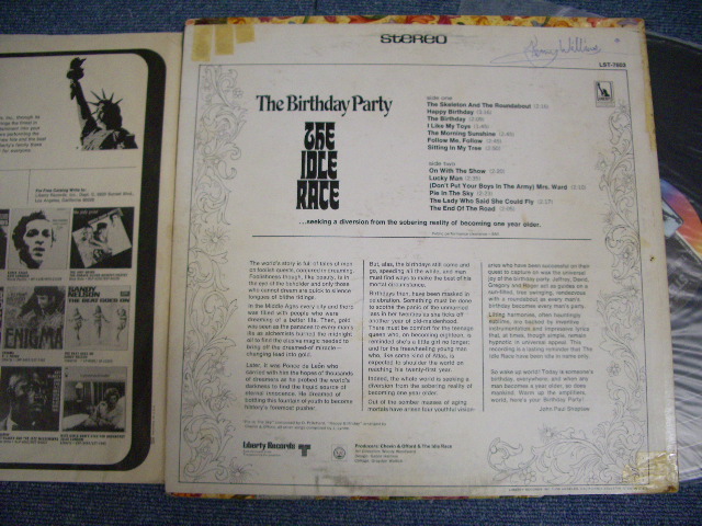 画像: IDLE RACE(JEFF LYNNE) - THE BIRTHDAY PARTY  / 1969 US ORIGINAL LP 