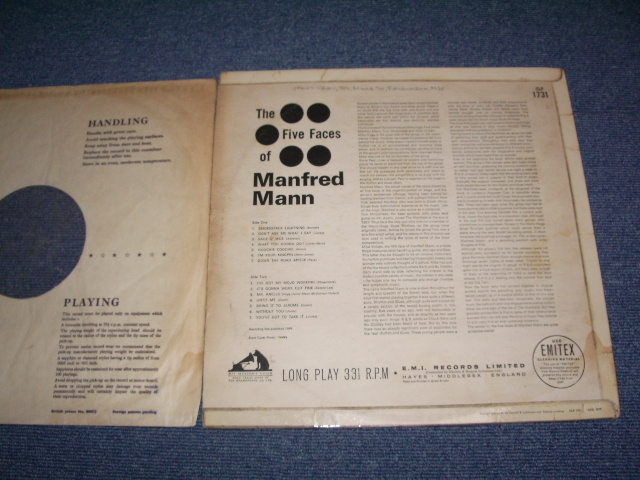 画像: MANFRED MANN - THE FIVE FACES OF   /   UK 1st Press LP Matrix Number1A/1A