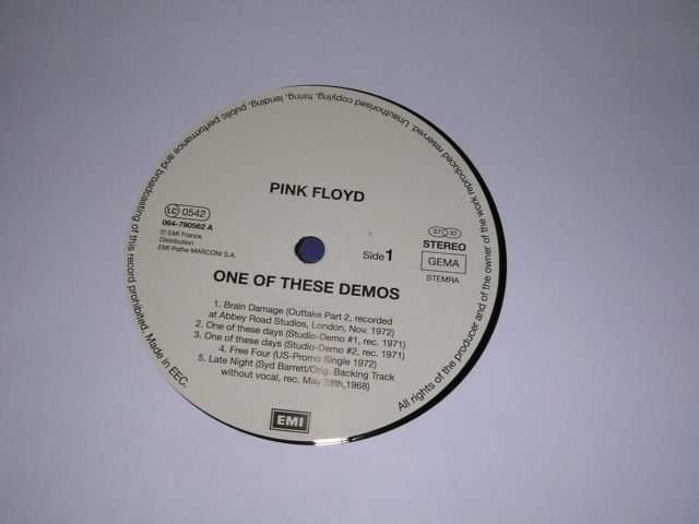 画像: PINK FLOYD - ONE OF THESE DEMOS / 2009 FRANCE Original BRAND NEW LP 