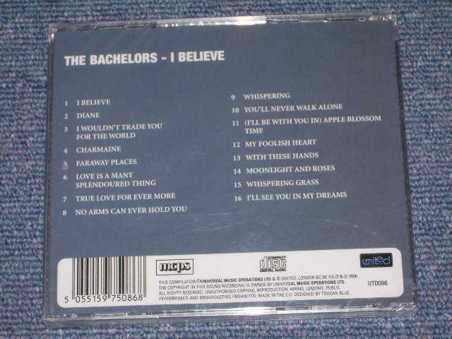 画像: THE BACHELORS - I BELIEVE / 2006 UK Brand New SEALED  CD