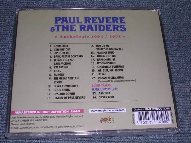 画像: PAUL REVERE & THE RAIDERS - ANTHOLOGY 1964-1971/ 2008 FRANCE  SEALED  CD