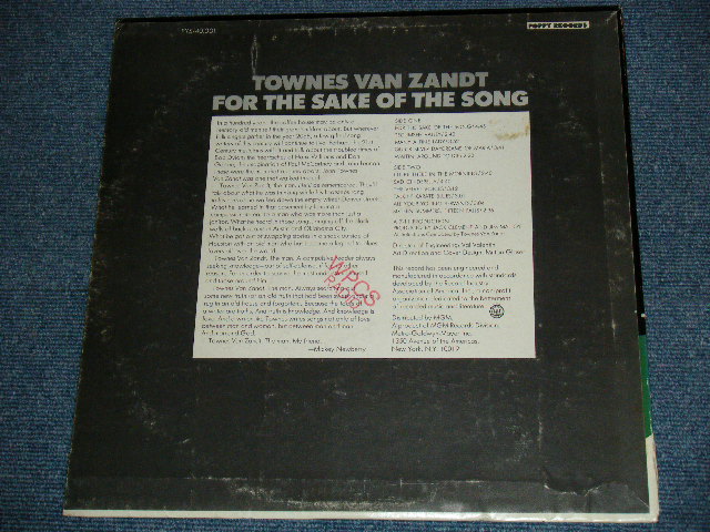 画像: TOWNES VAN ZANDT - FOR THE SAKE OF THE SONG / 1968 US ORIGINAL PROMO Only MONO  LP