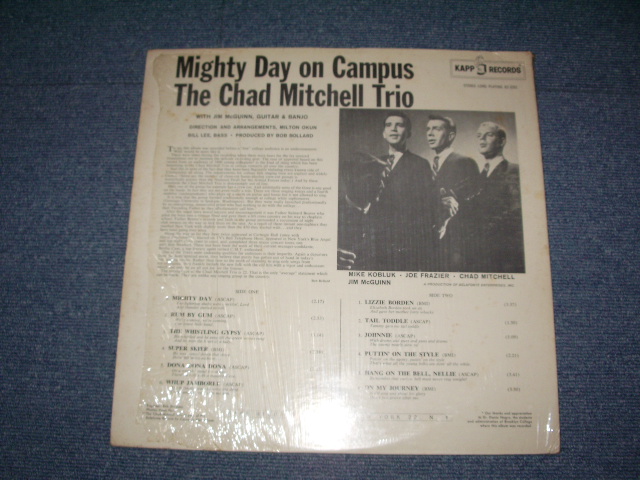 画像: THE CHAD MITCHELL TRIO (JIM MCGUINN of THE BYRDS) - MIGHTY DAYS ON CAMPUS (Ex++/Ex+++ EDSP, STOBC) / 1962 US AMERICA ORIGINAL MONO Used LP 
