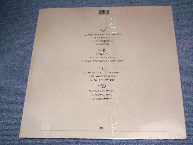 画像: JIMMY PAGE & ROBERT PLANT ( LED ZEPPELIN ) - NO QUARTER  / 1994 US ORIGINAL SEALED 2LP