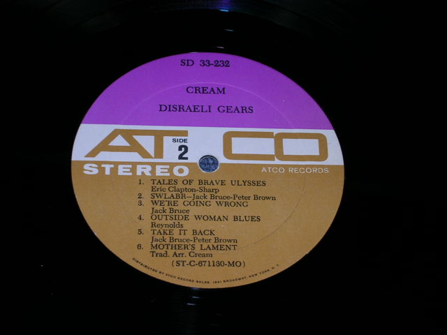 画像: CREAM - DISRAELI GEARS / 1967 US ORIGINAL STEREO LP Wth ORIGINAL SHRINK WRAP   