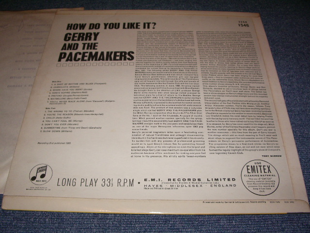 画像: GERRY AND THE PACEMAKERS - HOW DO YOU LIKE IT?(1st Album) / 1963 UK ORIGINAL "BLUE COLUMBIA" MONO  LP 