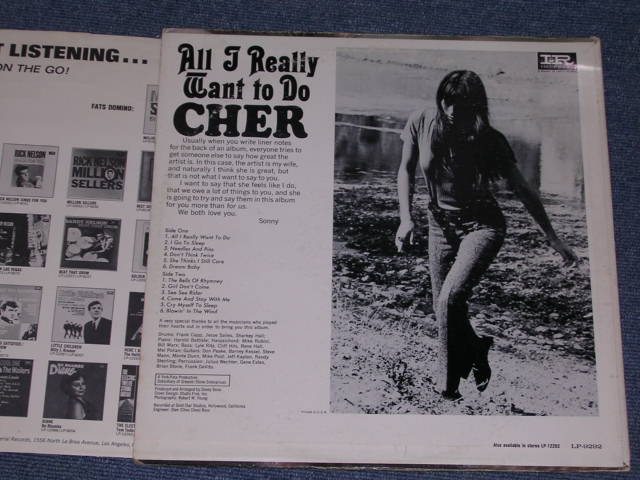 画像: CHER - ALL I REALLY WANT TO DO   / 1965 US AMERICA ORIGINAL MONO Used LP 