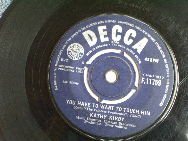 画像: KATHY KIRBY - SECRET LOVE  / 1963  UK ORIGINAL 7"SINGLE