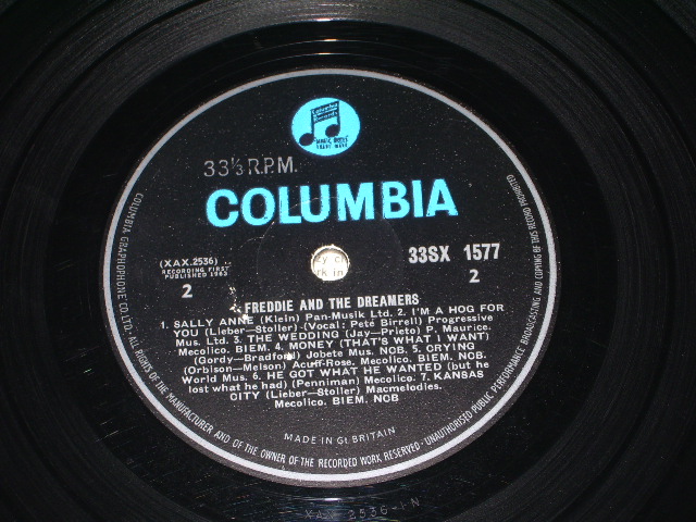 画像: FREDDIE AND THE DREAMERS - FREDDIE AND THE DREAMERS (1st DEBUT ALBUM : Ex/Ex+++ ) / 1963 UK ORIGINAL BLUE COLUMBIA Label MONO Used LP  UK 