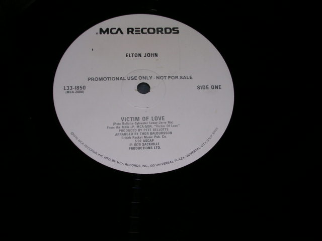 画像: ELTON JOHN - VICTIM OF LOVE / 1979 US PROMO ONLY 12" Single