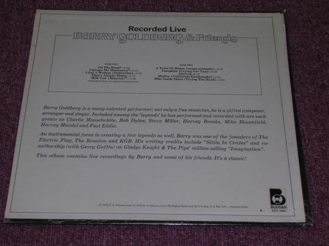画像: BARRY GOLDBERG -  RECORDED LIVE /  US ORIGINAL Sealed LP 