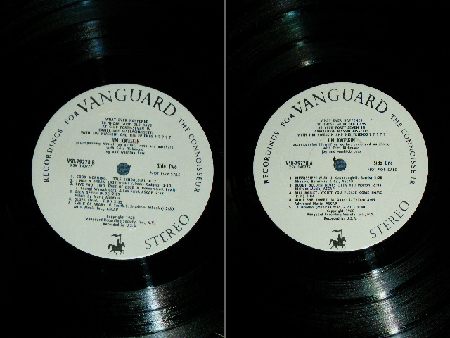 画像: JIM KWENSKIN and His Friends - WHAT EVER HAPPENED TO THOSE GOOD OLD DAYS AT CLUB FORTY SEVEN IN CAMBRIDGE MASSACHUSSETTS / 1968 US ORIGINAL White Label Promo Used STEREO LP 