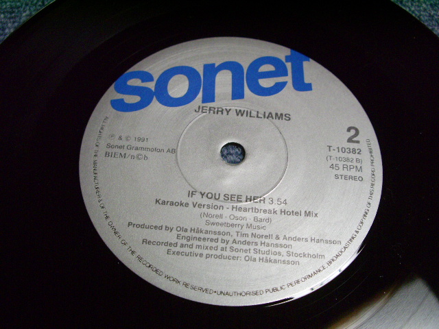 画像: JERRY WILLIAMS & THE BOPPERS - IF YOU SEE HER  / SWEDISH 7" SINGLE With PS