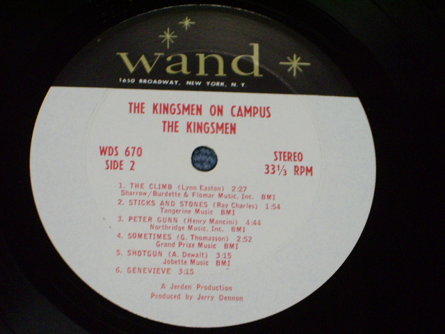 画像: THE KINGSMEN - ON CAMPUS   / 1965 US ORIGINAL STEREO  LP 