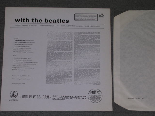 画像: BEATLES - WITH THE BEATLES  / UK 2 EMI  STEREO Rissue LP